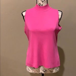 Exclusively Misook Petite Knit Sleeveless Top.